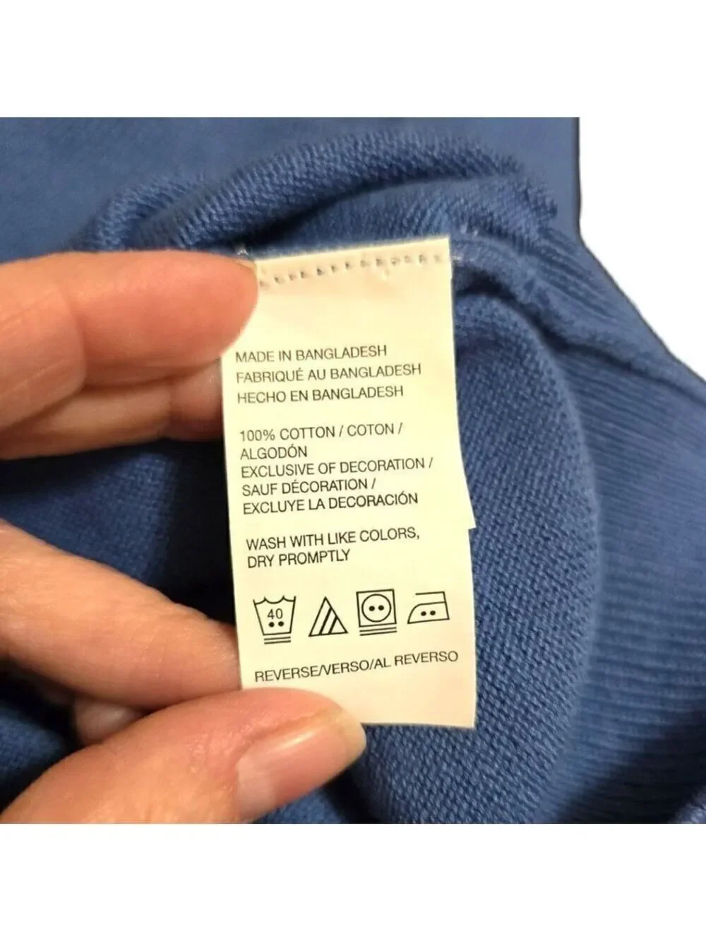 Izod Blue V-Neck Sleeveless Cotton Sweater Vest Sz M